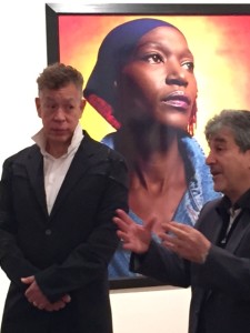 Andres Serrano with director at Maison européenne de la photographie